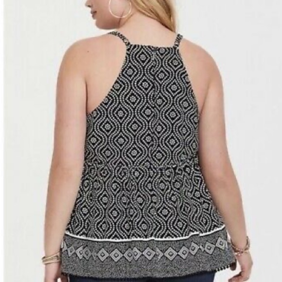 Torrid Challis Border Print Babydoll Tank Top 4 4X - Picture 4 of 7